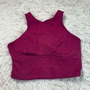 Lululemon Diamond Grid Swim Top *C/D Cup Magenta Purple